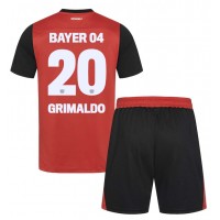 Bayer Leverkusen Alejandro Grimaldo #20 Replica Home Minikit 2024-25 Short Sleeve (+ pants)